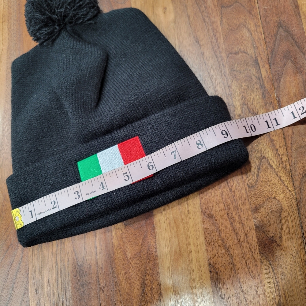 Unisex Italian Flag Tabagon Pompom Hat One Size - Picture 3 of 7